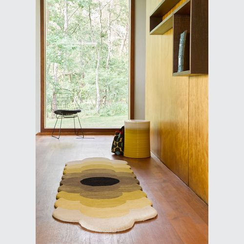 Orla Kiely Optical Flower Rug - Dandelion | 100% Wool Runner Floor Rug