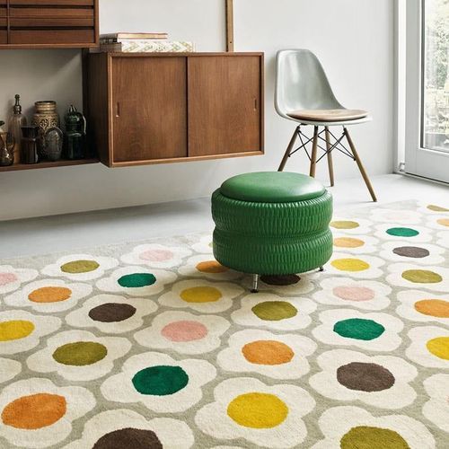 Orla Kiely Spot Flower Rug - Multi | 100% Wool Designer Floor Rug