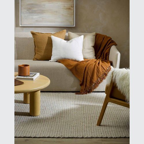 Baya Kansas Handwoven Textured Rug - Oat/Natural