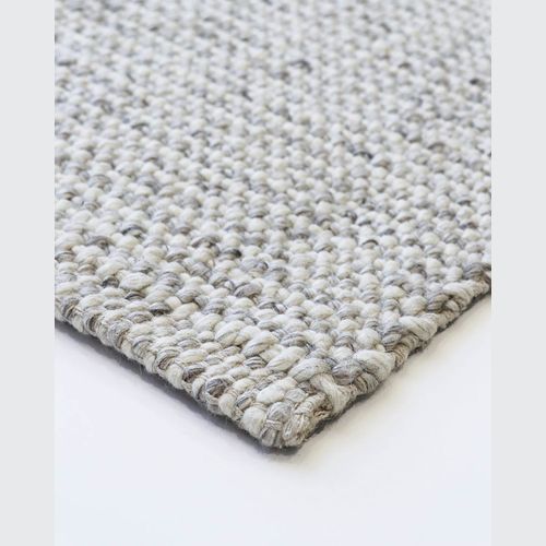 Baya Kansas Handwoven Textured Rug - Oyster/Natural
