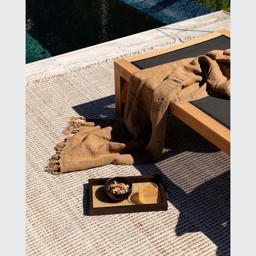 Baya Rhodes Floor Rug - Teak |  Indoor or Outdoor