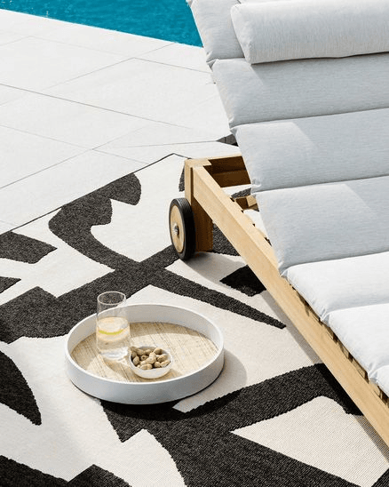 Baya Copacabana In-Outdoor Rug | Colour Black/Ecru