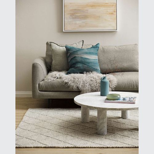 Baya Dakota Handwoven Textured Rug - Silver Birch