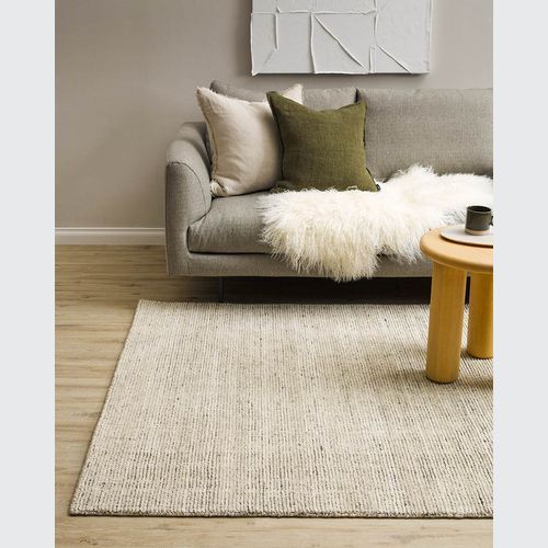 Baya Emmett 100% Wool Floor Rug - Pumice