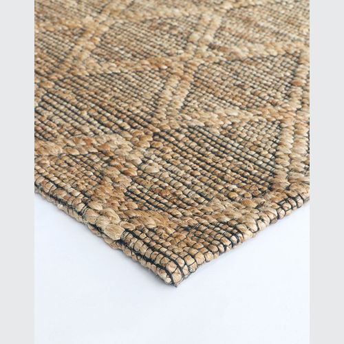 Baya Genoa Hemp Floor Rug - Natural/Black