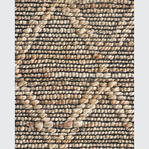 Baya Genoa Hemp Floor Rug - Natural/Black