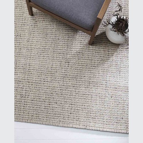 Baya Kansas Handwoven Textured Rug - Oyster/Natural