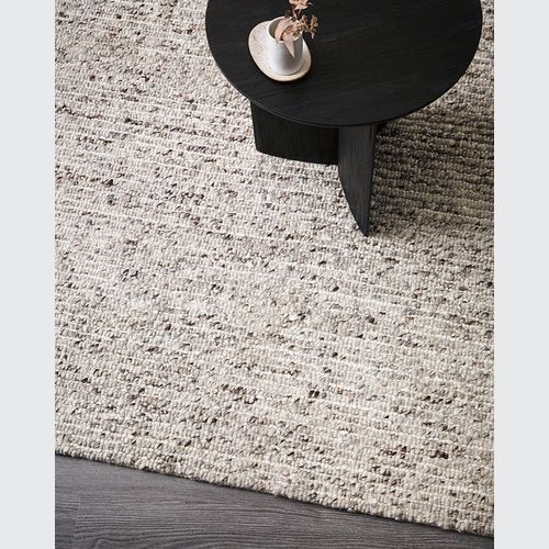 Baya Karaka Handwoven 100% Wool Rug - Oyster Grey