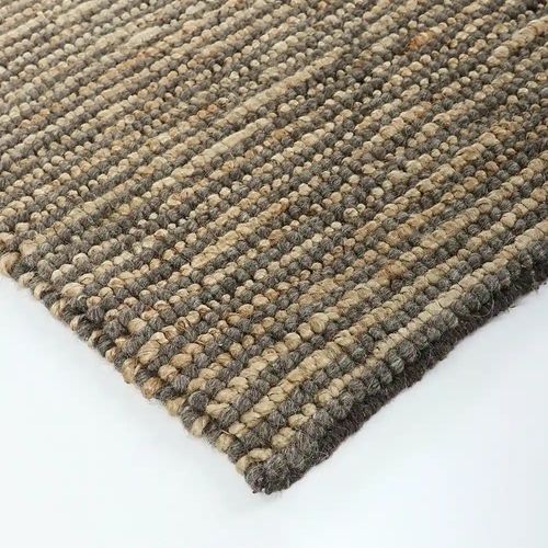 Baya Lima Floor Rug - Smoke/Natural | Jute and Wool Blend