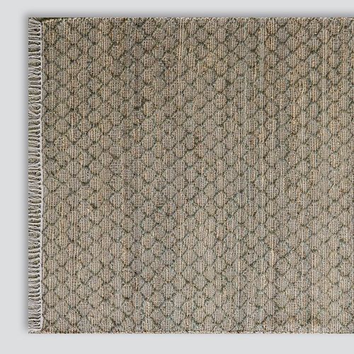 Myra Jute Pattern Rug | Moss Grey