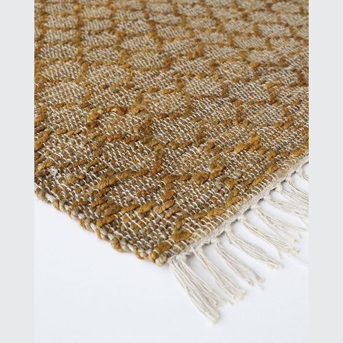 Myra Jute Pattern Rug | Mustard