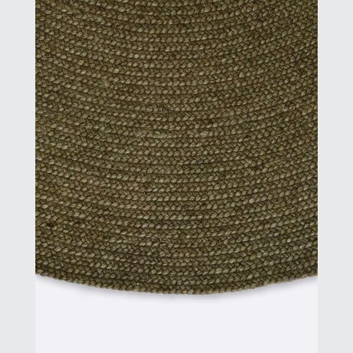 Baya Tairua Handbraided Circular Rug - Moss Green