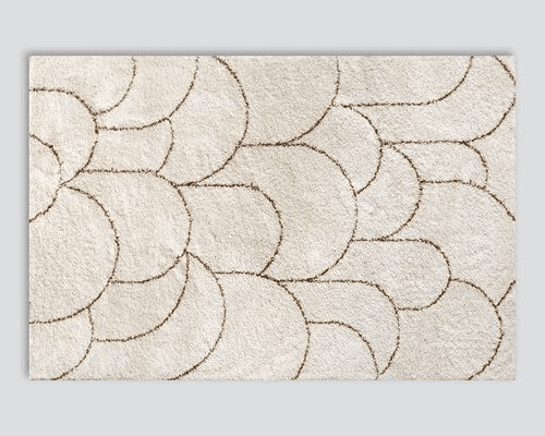 Turret Pattern Area Rug | Beige
