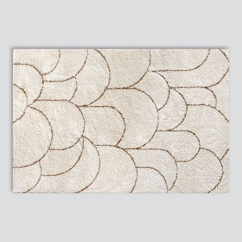 Turret Pattern Area Rug | Beige