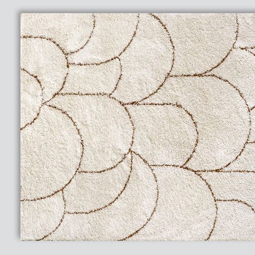 Turret Pattern Area Rug | Beige