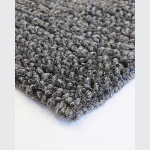 Baya Wanaka Handwoven Loop and Cut Pile Rug - Dark Grey