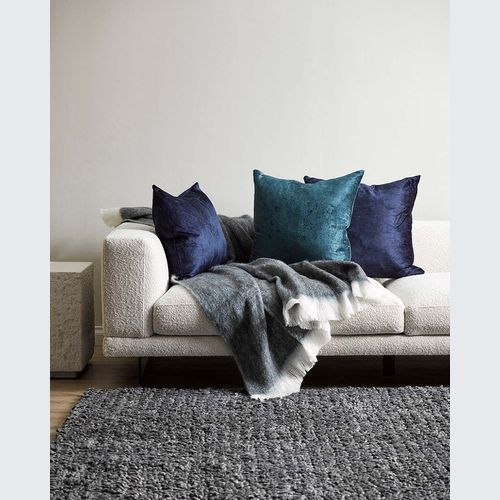 Baya Wanaka Handwoven Loop and Cut Pile Rug - Dark Grey