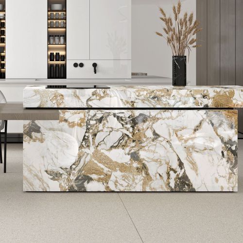 Luxury White Polished Porcelain Tile 1200x2700