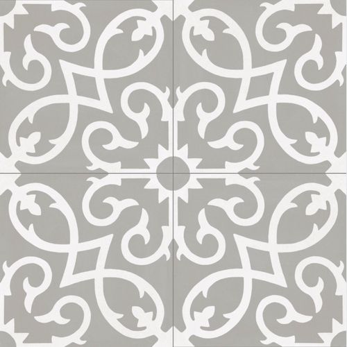 Contrasti Floral Grigio Pattern Porcelain Tile