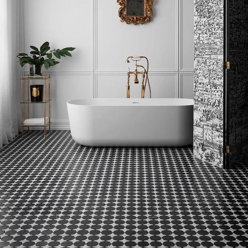 Labyrinth Transition Carrara & Nero Marble By Steve Cordony