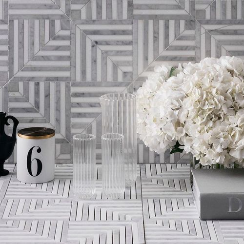 Labyrinth Gravity Carrara & Thassos Marble By Steve Cordony