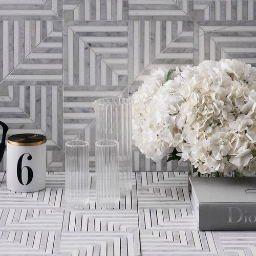 Labyrinth Gravity Carrara & Thassos Marble By Steve Cordony
