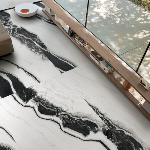 Floor Gres Black & White Marble Floor & Wall Tile