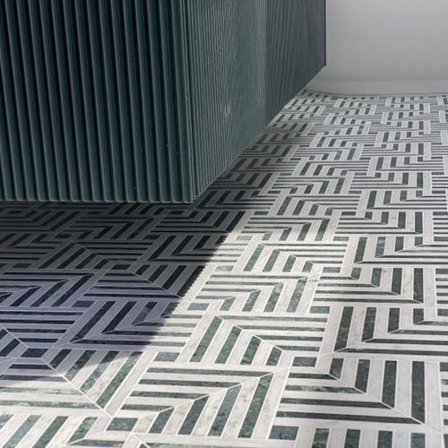 Cuba Mosaic - Indian Green, Thassos & Carrara