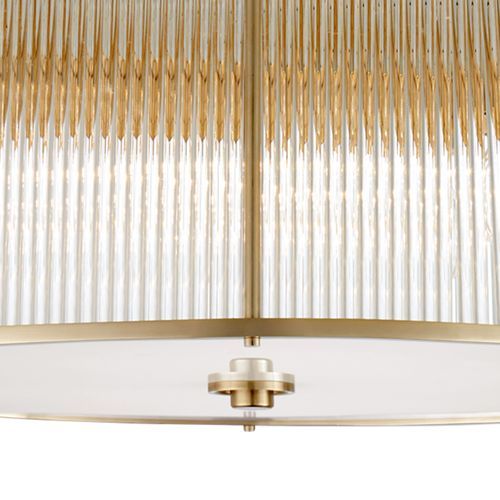 Allen Grande Flush Mount – Natural Brass