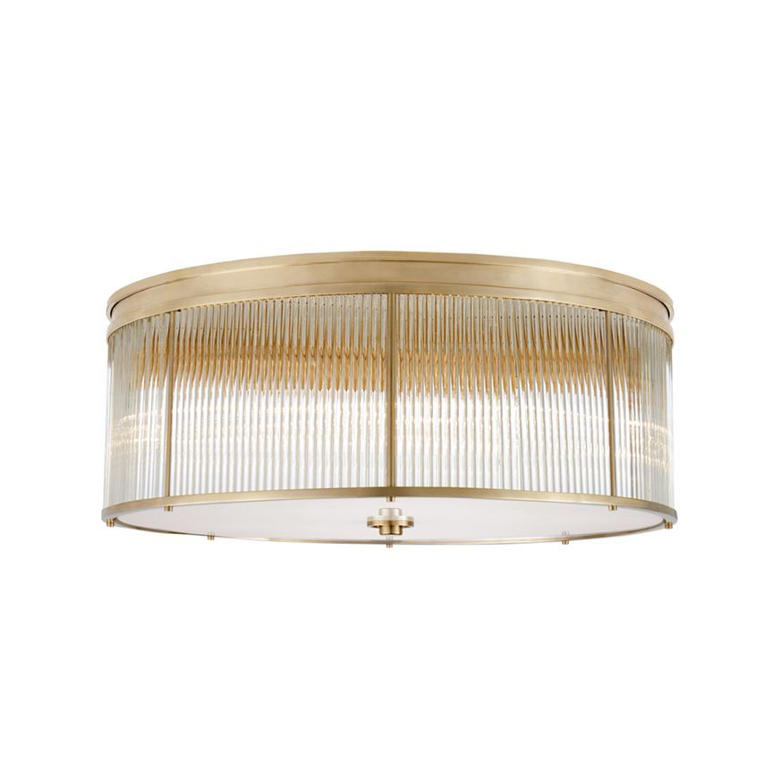 Allen Grande Flush Mount – Natural Brass