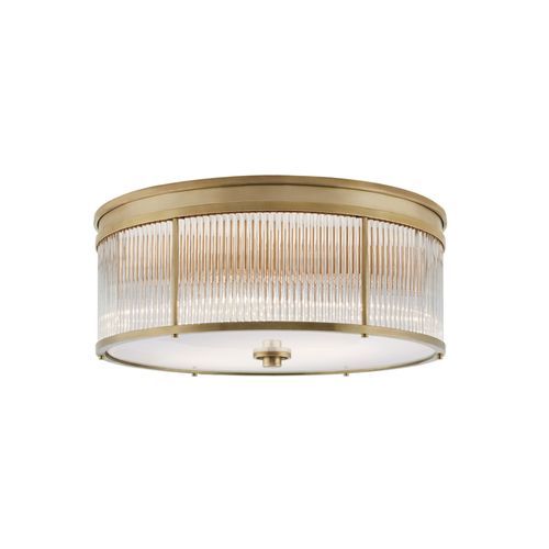 Allen Large Round Flush Mount – Brass