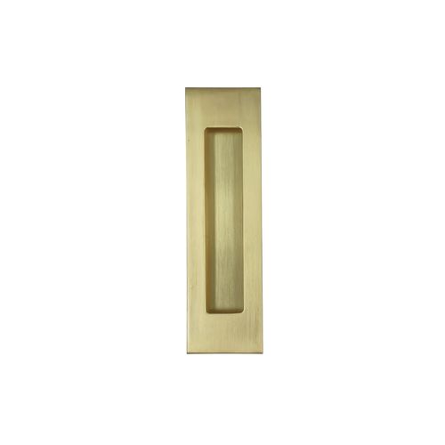 Flush Pull 126mm x 42mm Satin Brass