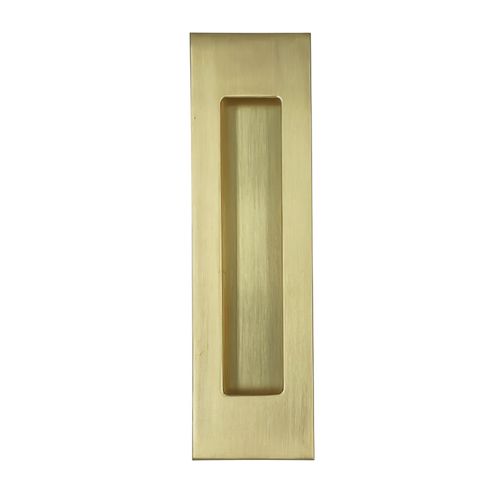 Flush Pull 126mm x 42mm Satin Brass