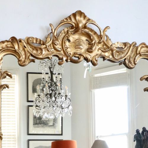 Antique Louis Xv Style Water Gilded Mirror 1840 – 1860