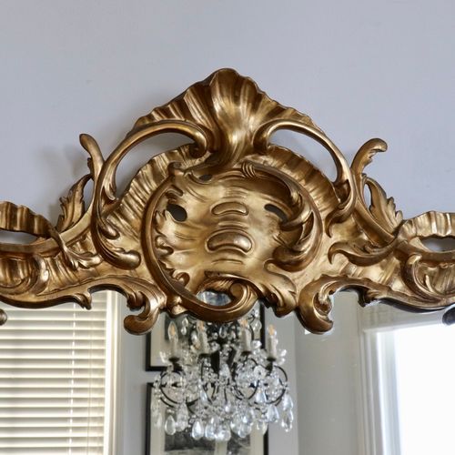 Antique Louis Xv Style Water Gilded Mirror 1840 – 1860