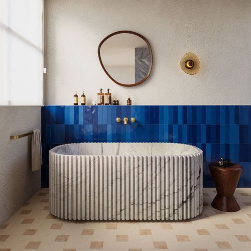 Biju Fluted Marble Bathtub