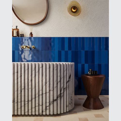 Biju Fluted Marble Bathtub