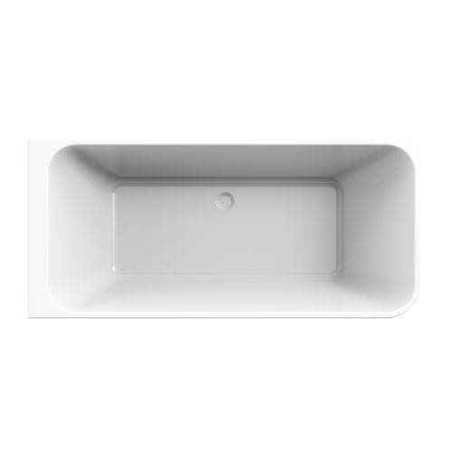 Tilt LH Corner Bath 1700mm Gloss White Acrylic