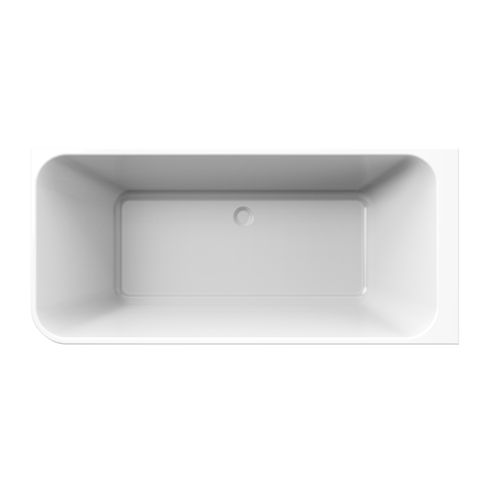 Tilt RH Corner Bath 1700mm Gloss White Acrylic