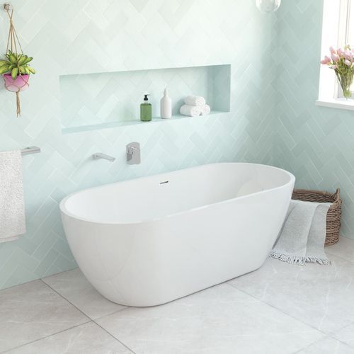 Koko Freestanding Acrylic Bath with Overflow