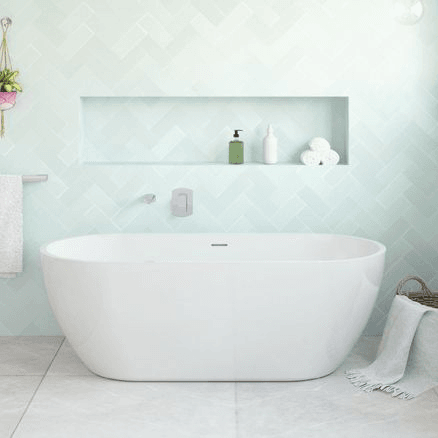 Koko Freestanding Acrylic Bath with Overflow