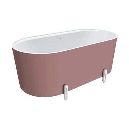 Aluca Freestanding with Legs, 1500mm Matte Rouge
