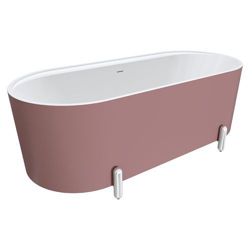 Aluca Freestanding with Legs, 1700mm Matte Rouge