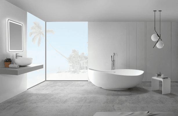 B098 Organically Shaped Hugi Bath 1840mm