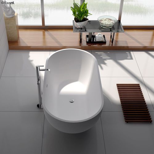 Nero Matte White Stone Bath
