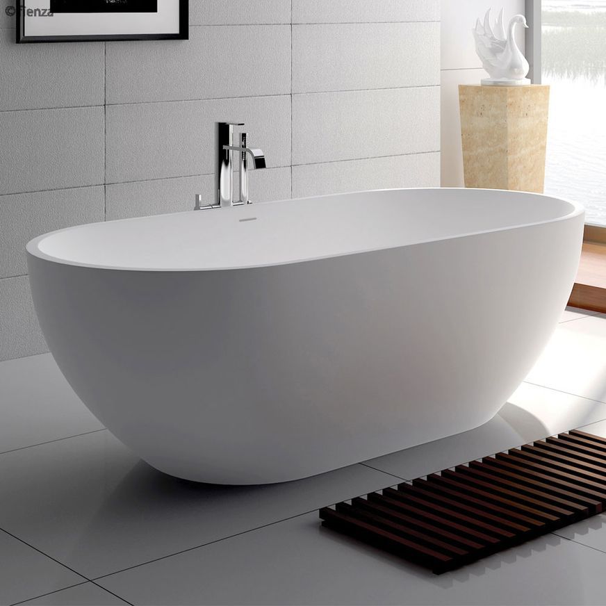 Nero Matte White Stone Bath