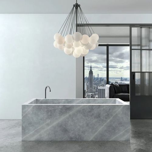 Zen Rectangle Solid Marble Bathtub
