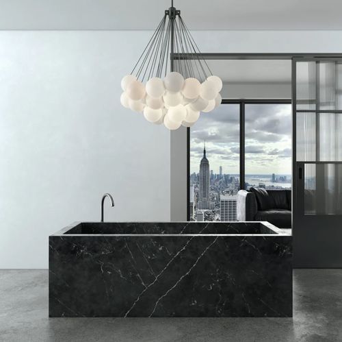Zen Rectangle Solid Marble Bathtub