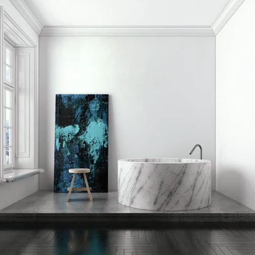 Zen Round Solid Marble Bath