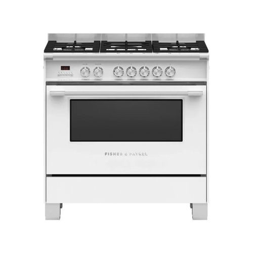 Fisher & Paykel 90cm Dual Fuel Freestanding Cooker - White